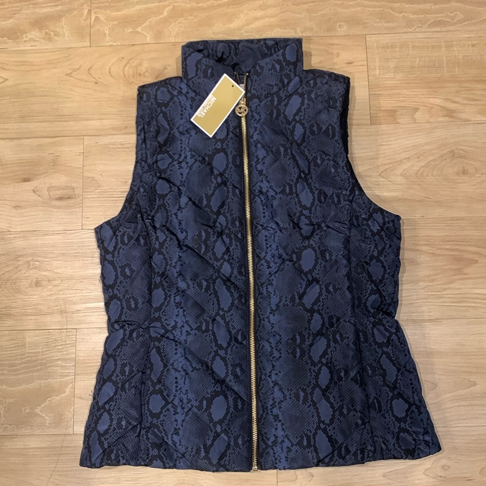 Michael Kors Quilted Blue Vest